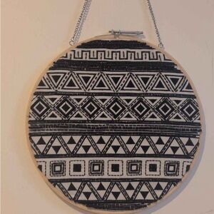 Black & White Geometric Hoop Wall Decor
